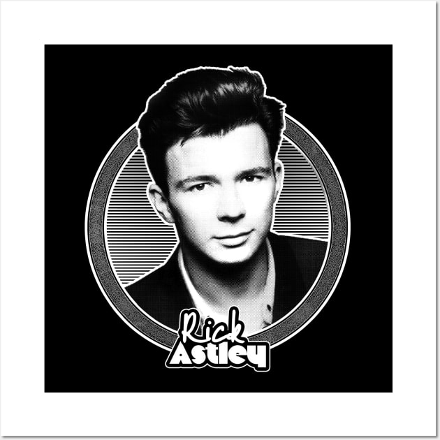 Rick Astley 80s Aesthetic Tribute Design Wall Art by DankFutura